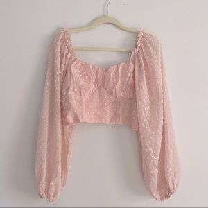 Flowy pink blouse size M